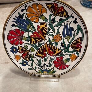 MANOUSAKIS Keramik From Greece handmade decorative plate 7-1/4”